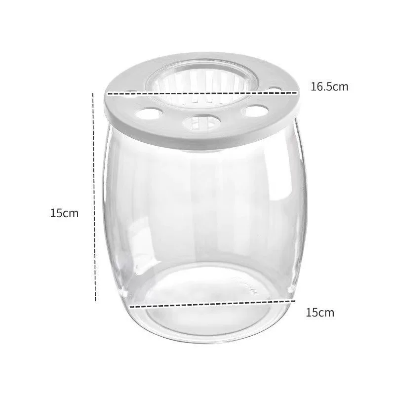 Plastic turtle breeding cylinder micro -landscape hood living room transparent lid lizard lizard climbing cylinder
