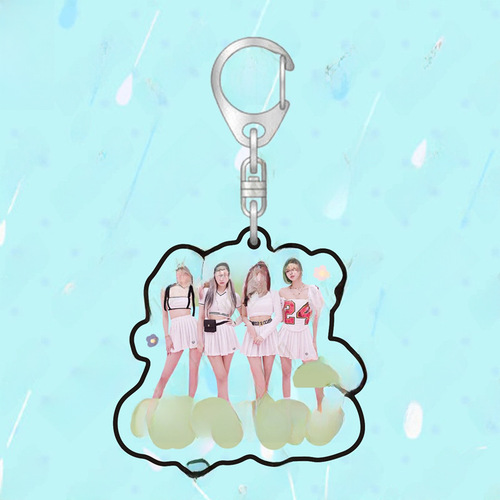 Blackpink cartoon keychain acrylic pendant Lisa Jennie Jisoo Park Chae Young Kim Ji Soo Ni 