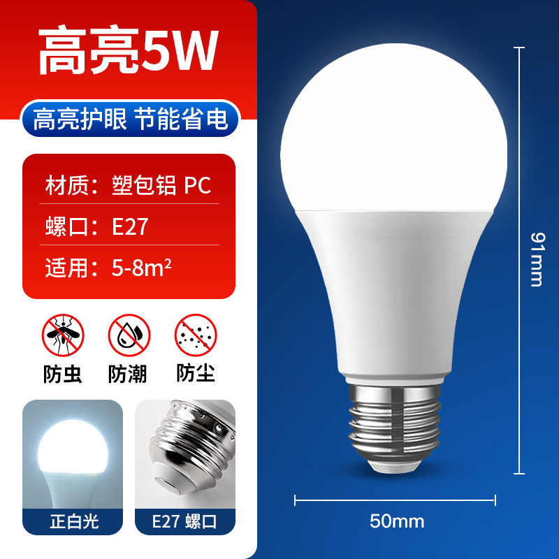 Bombilla led, ahorro de energía E27, bombilla de tornillo, ahorro de energía para el hogar, bombilla súper brillante, bombilla de alta potencia, fábrica de bombillas LED al por mayor