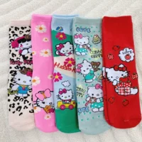 Летние новые hello kitty средние носки женские японские милые мультфильмы KTcat тонкие дышащие удобные носки