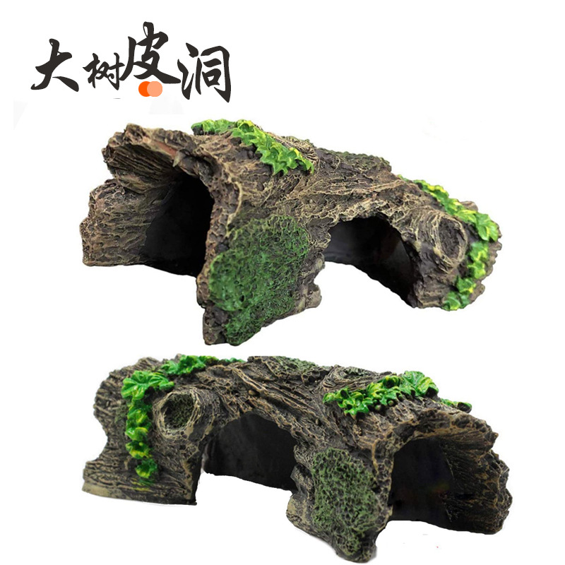 Cueva de árbol, pecera, reptil, acuario, paisajismo, cueva de árbol, nido, casa de refugio, mascota trepadora, serpiente, tortuga, cueva, corteza de simulación