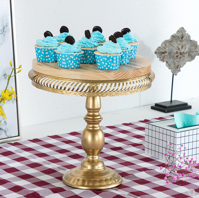 Soporte de la torta de madera soporte de postre soporte de exhibición decoración de la boda Europea accesorios multi-capa bandeja merienda soporte traje image 4