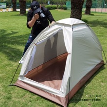 户外野外露营防雨防晒单1人旅游儿童家用便携网纱钓鱼帐篷运动户