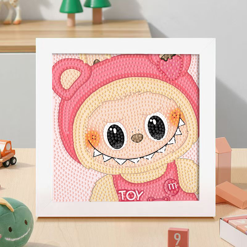 Nuevo dibujo de diamante infantil de labu diy pegatinas de diamante con marcos de fotos hechas a mano diy puzzle pegatinas de mampostería image 9