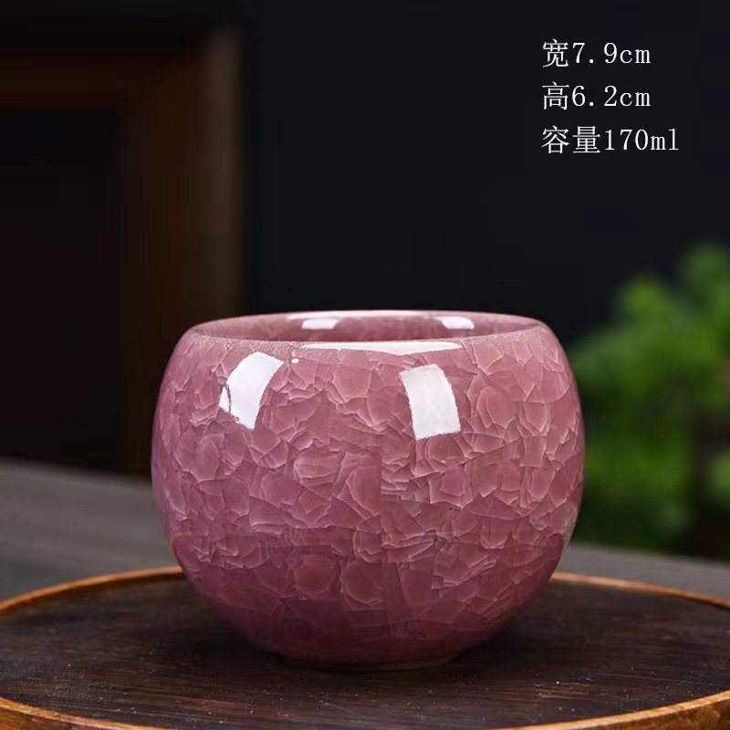 Taza de maestro de hielo único esmalte de hielo negro de grado maestro de hielo hidratado taza de meditación taza de huevo de dragón de cerámica resistente al quemado