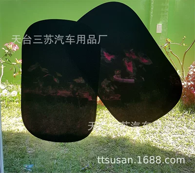Sun shade: Cartoon Print Car Sunshade, Popular - pure-black-black-film-two-pieces