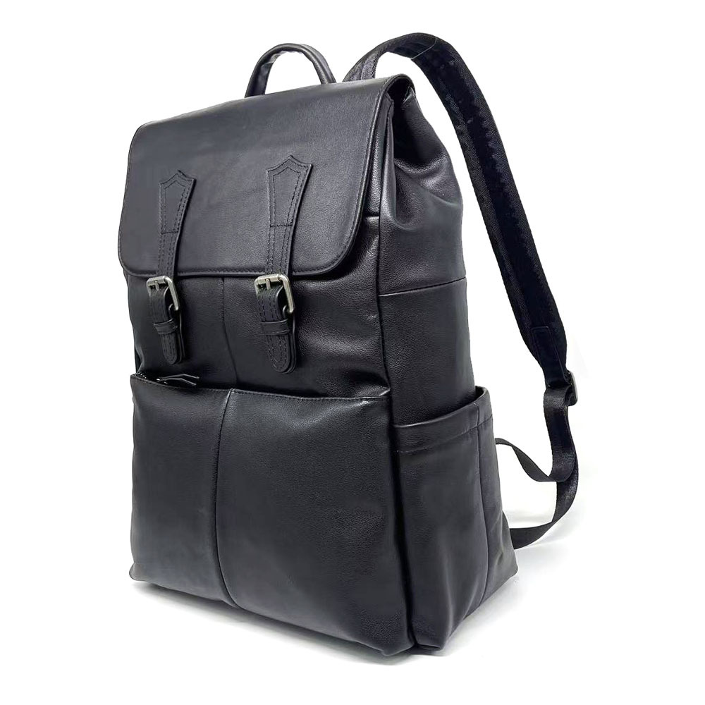 Men's Leather Business Backpack For Travel And Office Work_voghion.com