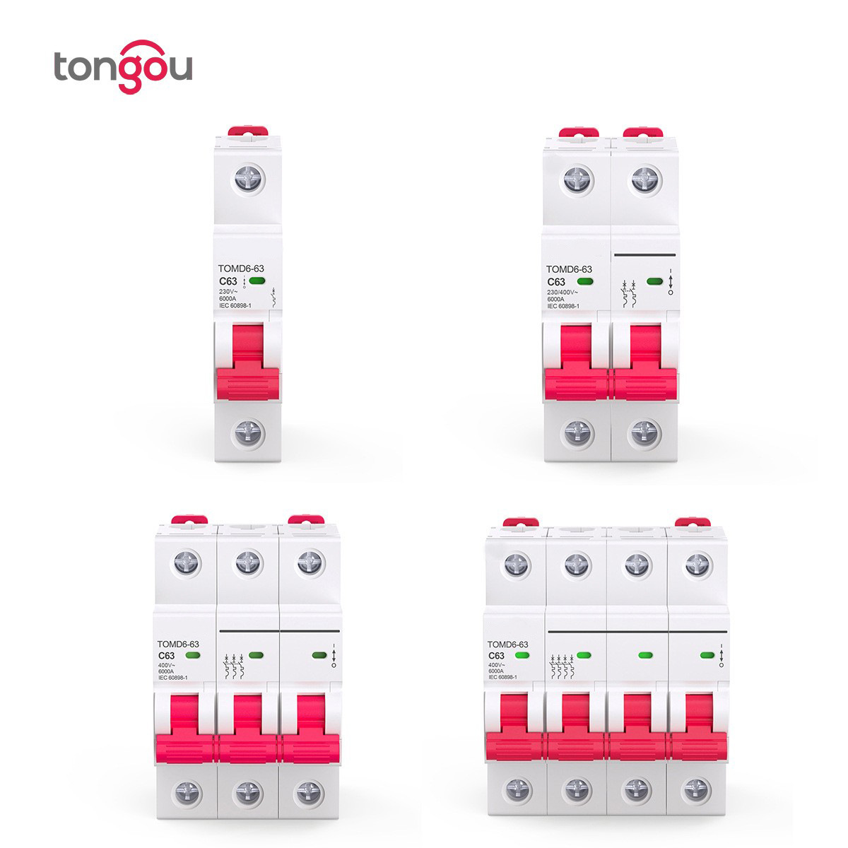 Miniatür Avtomat Açar 1P 2P 3P 4P Elektrik Açıcı