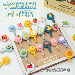 アニメは穴を開けないで接着剤の壁面をフックしてかわいい学生寮の壁のドアの後ろに鍵を掛けて痕跡のないフック卸売りをします。