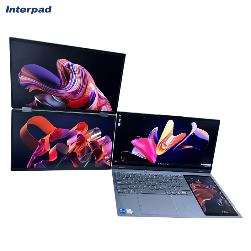 New cross-border 15.6-inch upper and lower dual-screen portable display HD 1920*1080 folding expansion screen