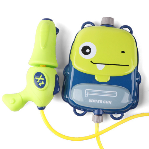 Cross-border children's water gun toy Large capacity pull-out backpack water gun Beach outdoor remote water spraying festival