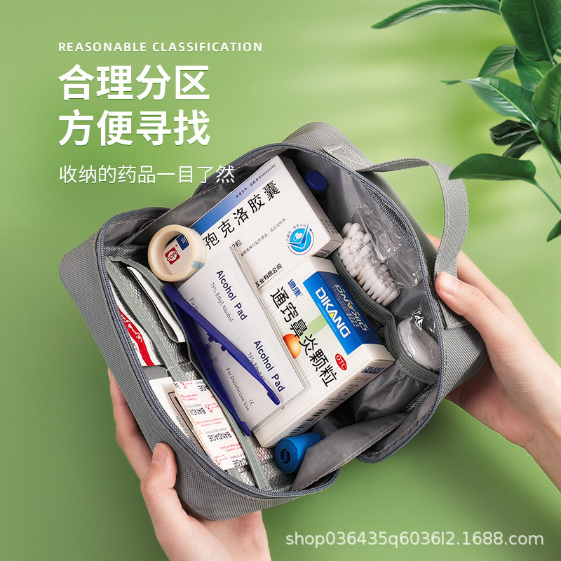 Fuente de la fábrica bolsa de almacenamiento de medicina familia Kit de supervivencia al aire libre botiquín de primeros auxilios bolsa de medicina Portátil Bolsa médica portátil de viaje