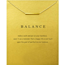 Blance直管黄铜空心管金属项链亚马逊WISH金色合金锁骨速卖通外贸