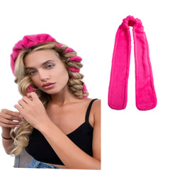 Hot-selling European and American plush fabric heat-free curling wand, long lazy curling tool, natural curls, large waves, sleep curler