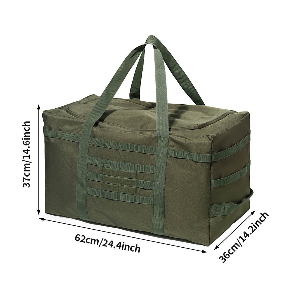Outdoor equipment storage bag large capacity camping tent sleeping bag portable waterproof canvas bag travel bag 80L