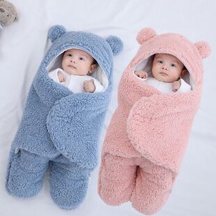 Baby Quilt Autumn and Winter Thickened Sleeping Bag Newborn Winter Baby Dual-Use Outgoing Wrap Swaddling Spring Melting