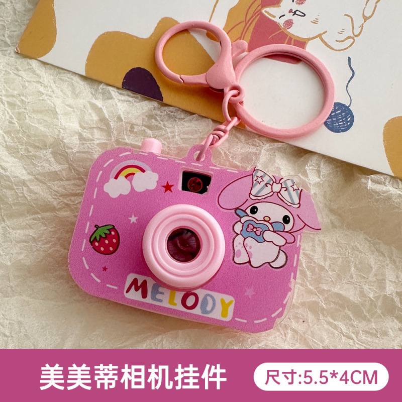 かわいい漫画のカメラキーホルダーペンダント学生ミニポータブルバッグ小さなアクセサリークリエイティブ発光カップルペンダント|undefined