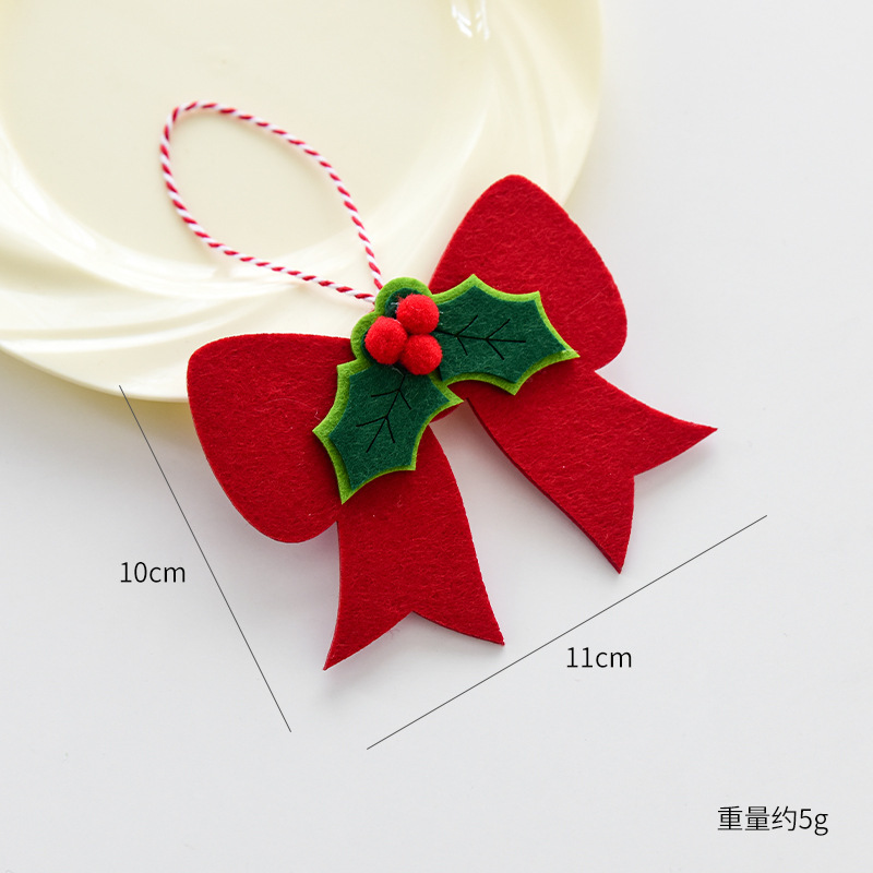 クロスボーダー新しいクリスマス装飾赤い果実の葉のリボン装飾ペンダントクリスマスツリー吊り下げ装飾品クリスマス装飾|undefined