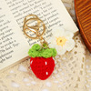 Fruit woven keychain suitable for photo sessions, cute accessory, pendant for beloved, transport