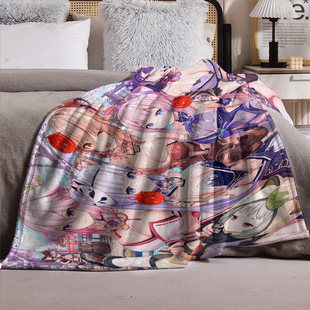 Anime flannel blanket original god lightning general printed blanket festival travel portable quilt factory wholesale