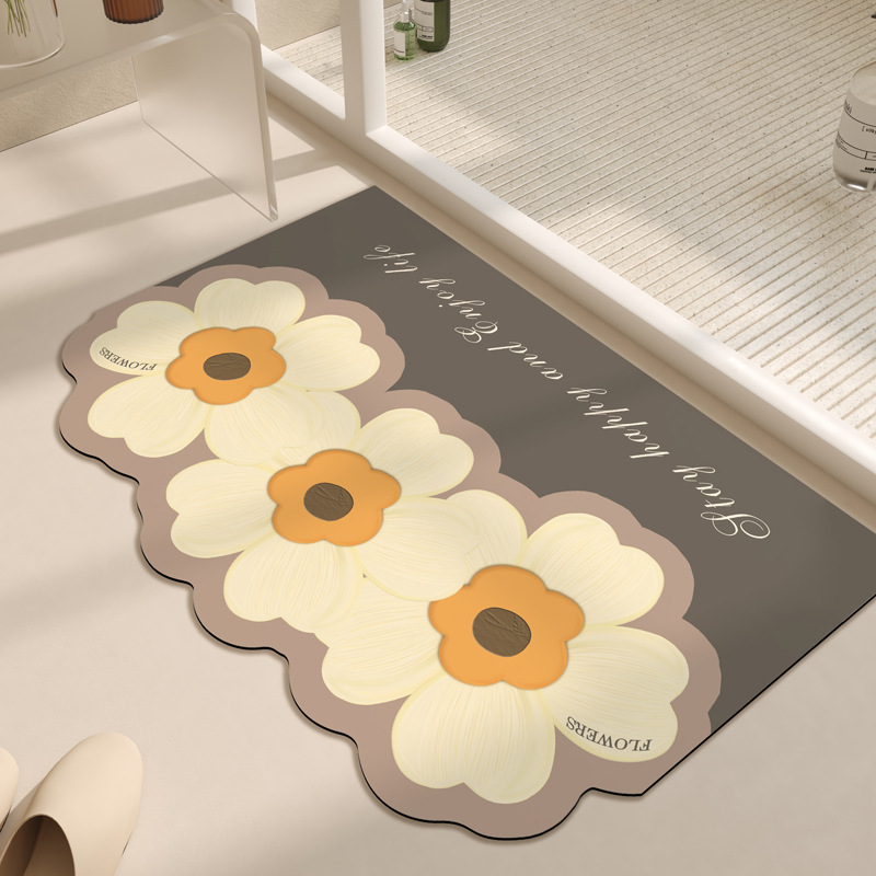 Fleur de soleil gris / 5O * 8O [secondes de boue de diatomées absorbant l'eau]