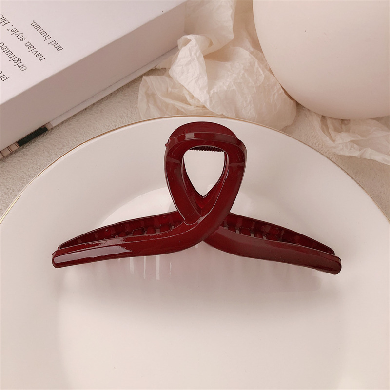 Fiesta festiva anchora clip rojo de cabello de cabeza detrás clip de agarre de cabello de tiburón grande clip de cabello de tarjeta de cabello para mujeres