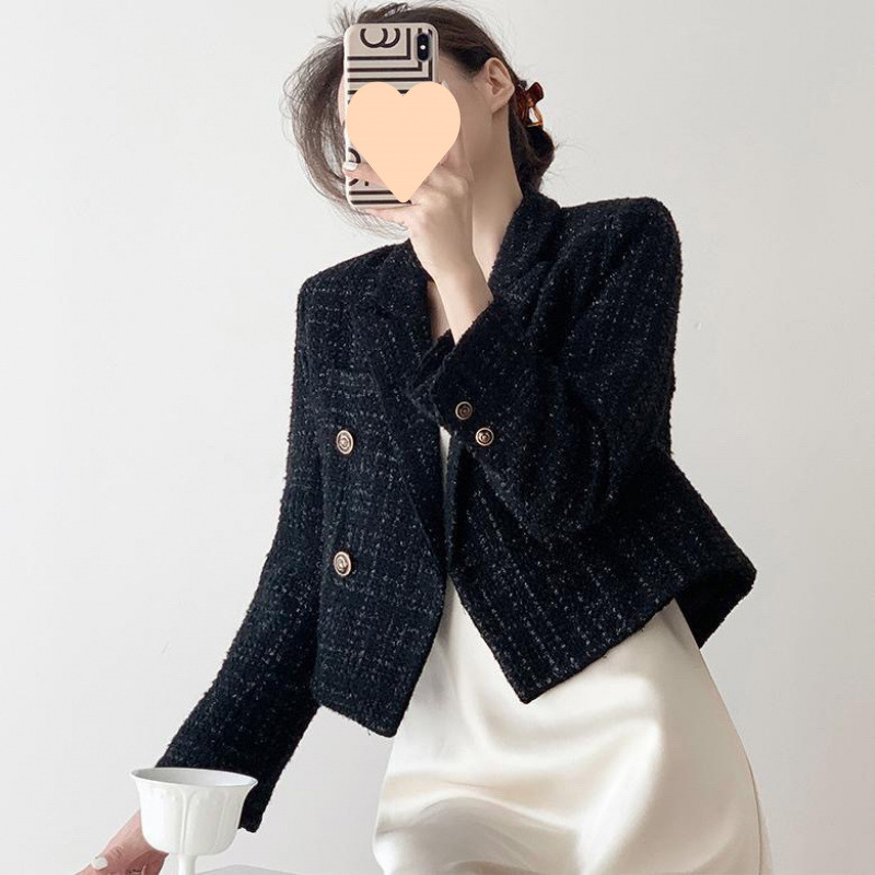 法式小香风外套女2025春秋新款韩版小众气质名媛小西装上衣外穿潮|undefined