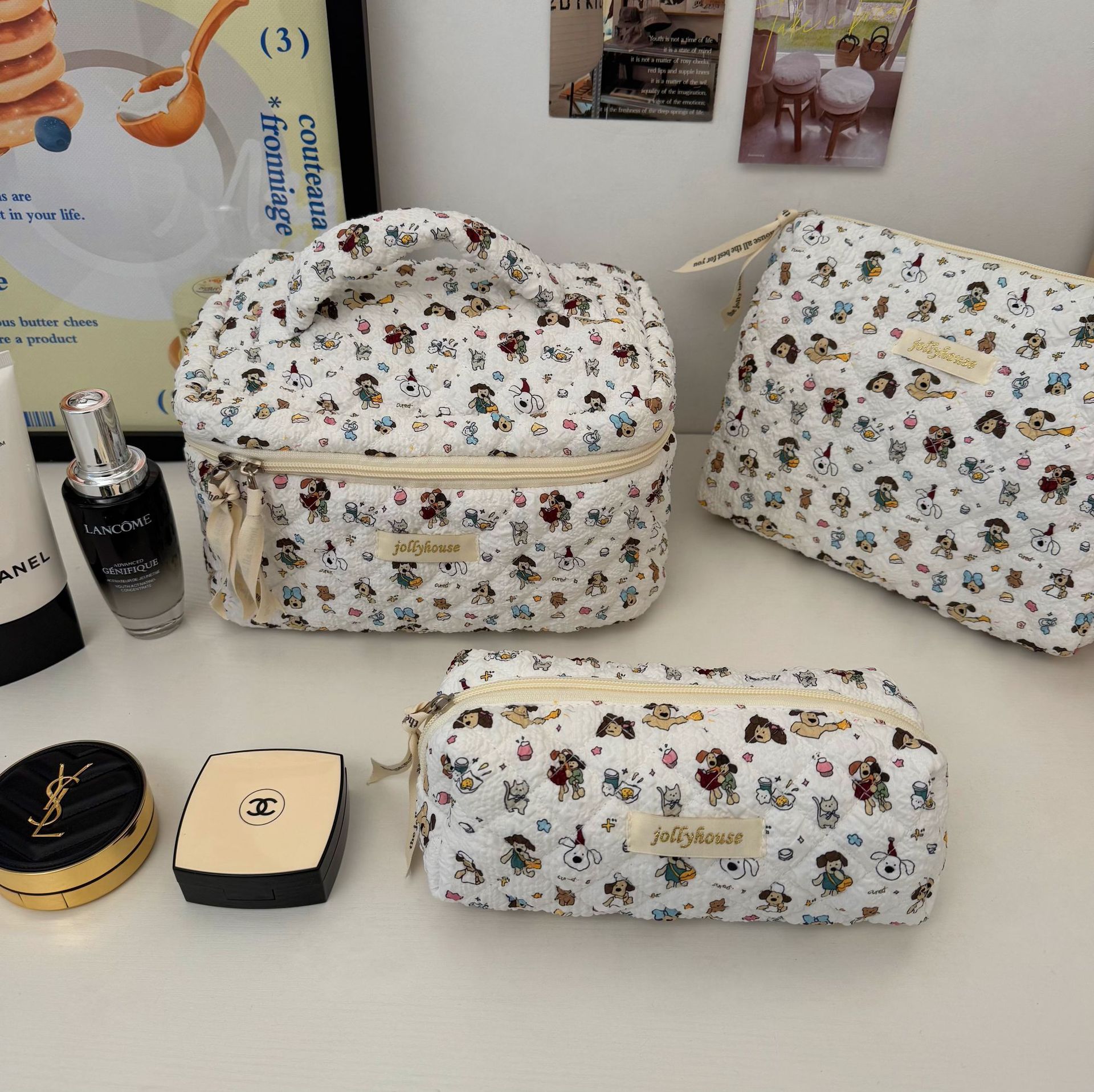 インスタ可爱い蝶結びポーチレディース大容量学生寮収纳バッグペンポーチ中包みペンポーチセット