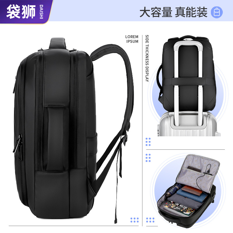 New cross-border backpack large capacity school bag unisex backpack stylish travel bag air cushion waterproof laptop bag
