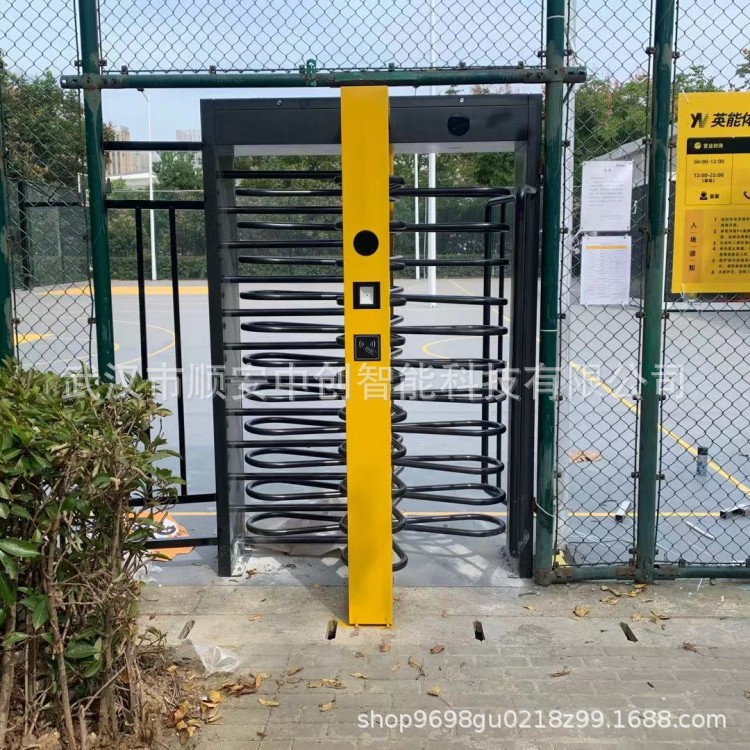 武汉篮球馆烤漆全高转闸自助扫码支付闸机计时收费消费系统通道闸
