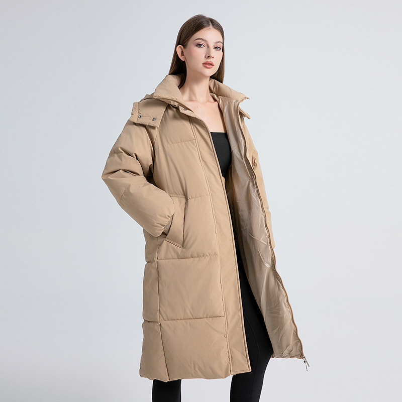 Women's Long Padded Coat – Oversized Hooded Parka With Multiple Pockets (Polyester Shell, 3 Colors, S-XXXL)_voghion.com
