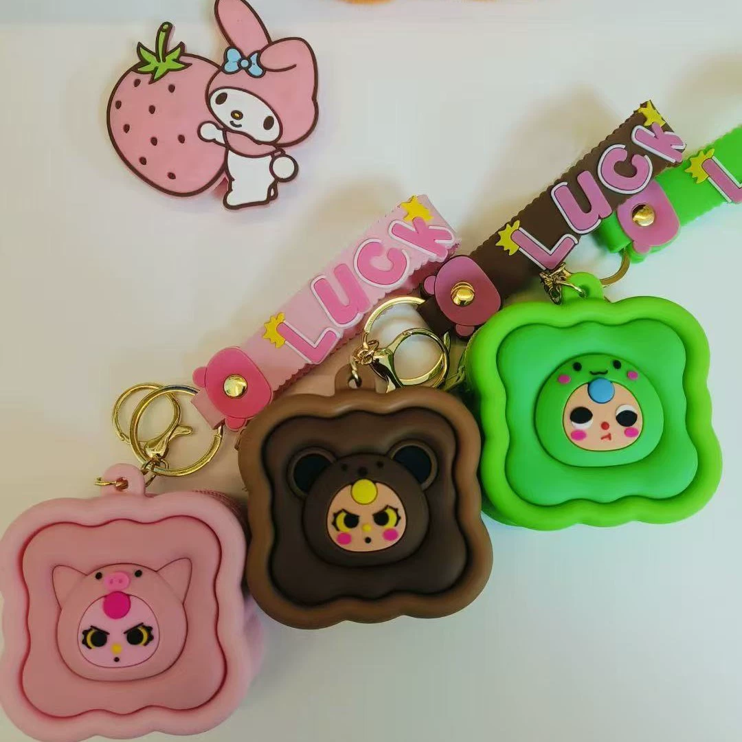 Cartoon wallet, bag, keychain for beloved
