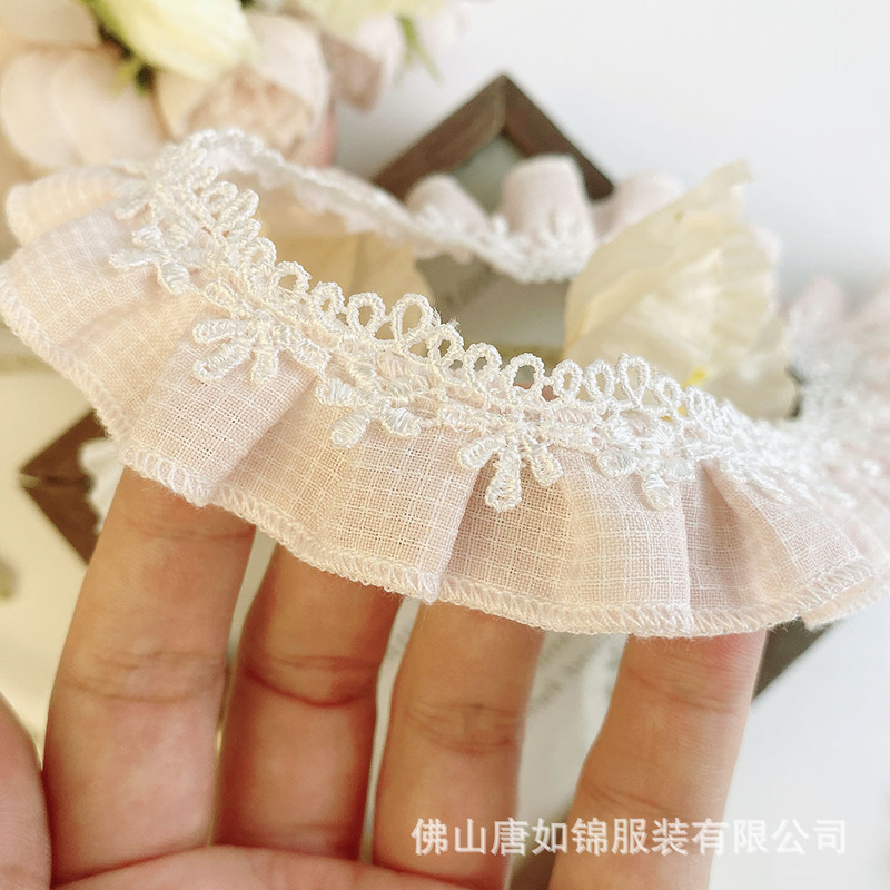 唐如锦花边 格子蕾丝花边辅料娃衣裙子宝宝DIY材料小物设计蕾丝|undefined