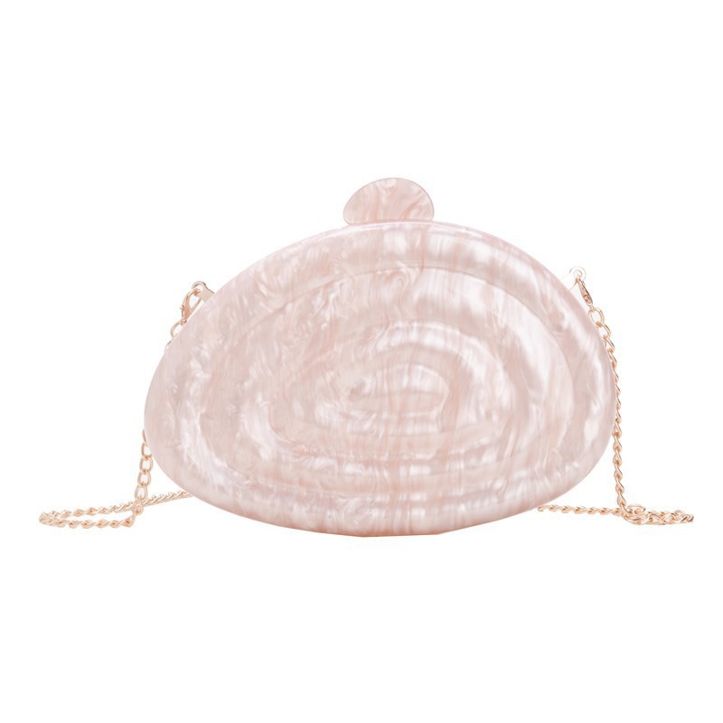 Comercio exterior transfronterizo damas nueva bolsa de cena acrílico conchas bolsa de cena fiesta de boda lujosa bolsa de mano de moda ligera