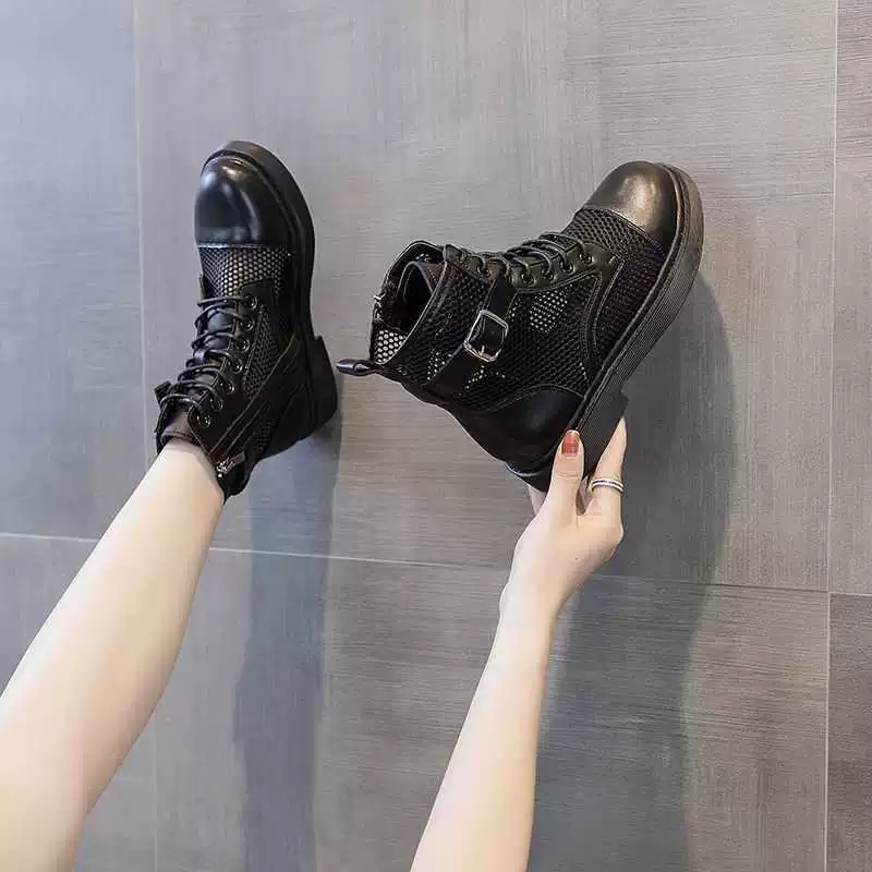Сетчатые дышащие универсальные тонкие ботинки для отдыха, low boots, 2023, корейский стиль