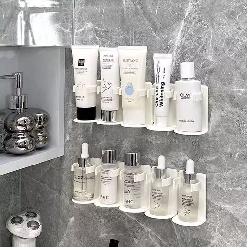 Mirror cabinet storage magic, no drilling cabinet back row of cosmetics, sink joint, cuttable bathroom shelf