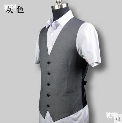 Suit vest, men's suit vest, men's slim fit billiard logo embroidery best man's group clothing plus size vest