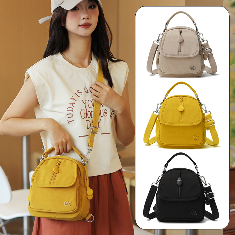 时尚迷你韩版百搭小双肩包女防水简约轻便休闲肩斜挎手提多用包包