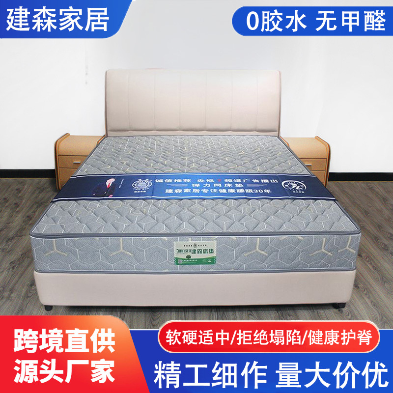 Jiansen Double Furniture Single Spring Mattress Sponge Soft Cooling Mat Dual-Use for Home and Hotel Economical Type