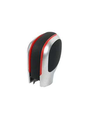 Car Modification Parts Gear Shift Head Decorative Cover Shift Lever Suitable for Volkswagen Golf 67 R Gti Passat Jetta (Cab and accessories) - pu-leather-red-edge