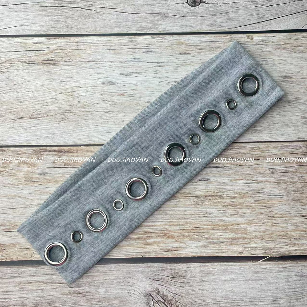 Bandas de pelo punk transfronterizas bandas de pelo elásticas de tela de rock festival de música agujero bandas de pelo retro dulces y frescas bandas de cabeza de color sólido