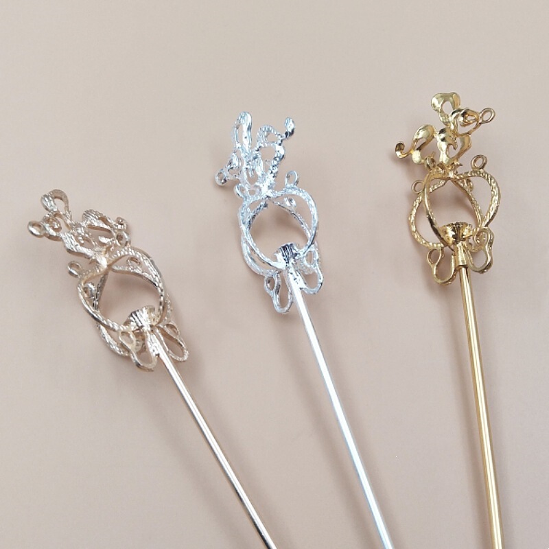 DIY Jewelry Accessories Retro Palace Hair Ornaments New Style Meet the Divine Deer Yao Yao Princess's Magic Staff Magic Stick 0201