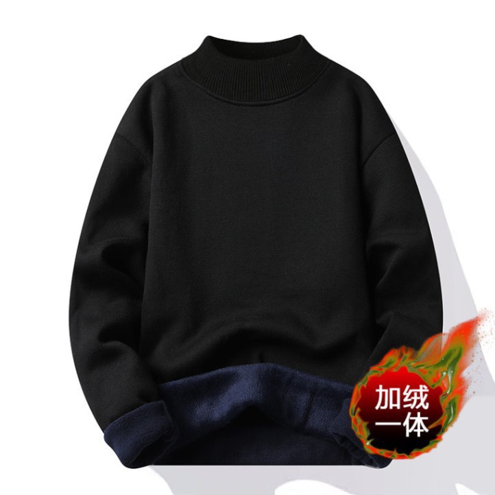 Suéter de cuello de media altura, ropa de invierno para hombres, camiseta de punto, camiseta de punto casual para hombres