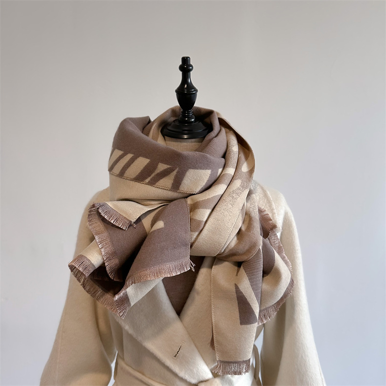 Autumn and Winter I mitation Cashmere Graffiti Wool Scarf Zebra Pattern Long Dual-purpose Air Conditioning Shawl Warm_voghion.com