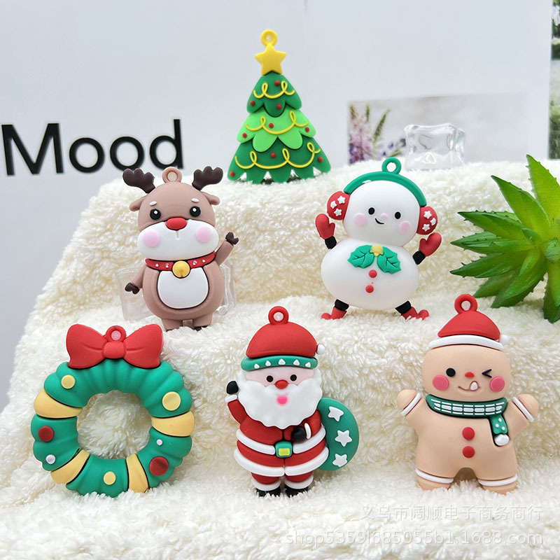 サンタクロースのキーホルダー人形ストラップクリスマス雪だるまクリスマスプレゼント考古学ブラインドボックスクリスマスアクセサリー|undefined