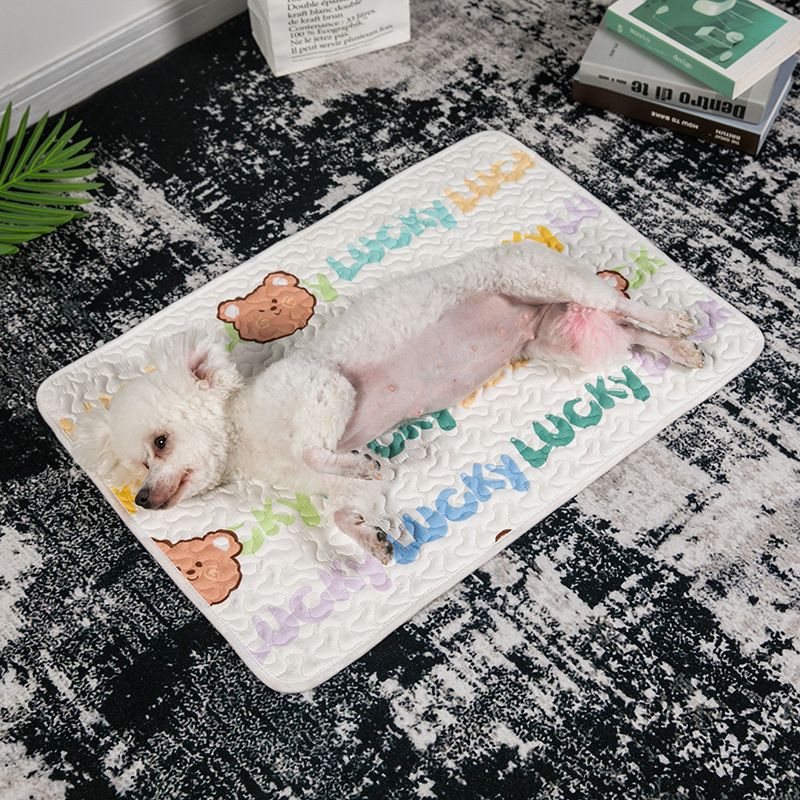 Estera del animal doméstico estera del perro dormir gato estera del perro estera del algodón suministros de la perrera de verano antideslizante estera del perro