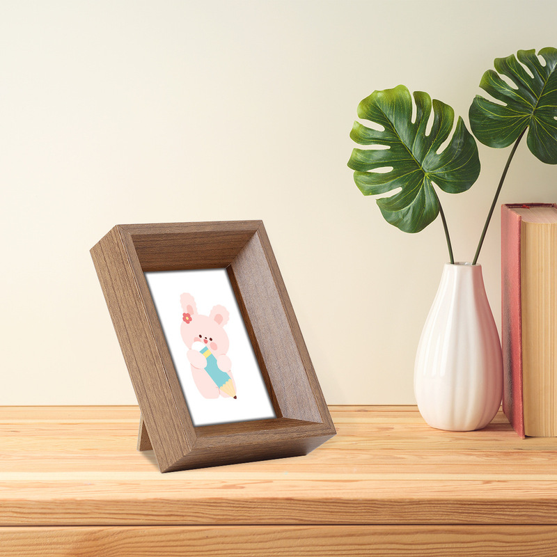 Gift Simple Wooden Three-Color Flat Frame Manufacturer Wholesale Direct Sales Couple Photo DIY Table Boyfriend Picture Frame