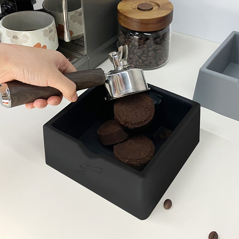 Silicone Silent Knock Box for Coffee Grounds, Coffee Grounds Bin, Coffee Machine Accessory, Knock Box for Home Use Silicone Silent Knock Box for Coffee Grounds, Coffee Grounds Bin, Coffee Machine Accessory, Knock Box for Home Use