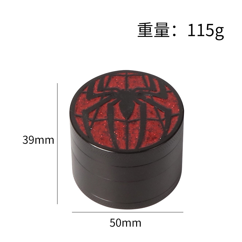 Fábrica directa de aleación de zinc molino de humo nuevo molino transfronterizo 50mm patrón de araña al por mayor spot