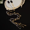 Star and moon hair chain (gold+silver)